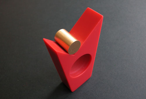 corian ring in red